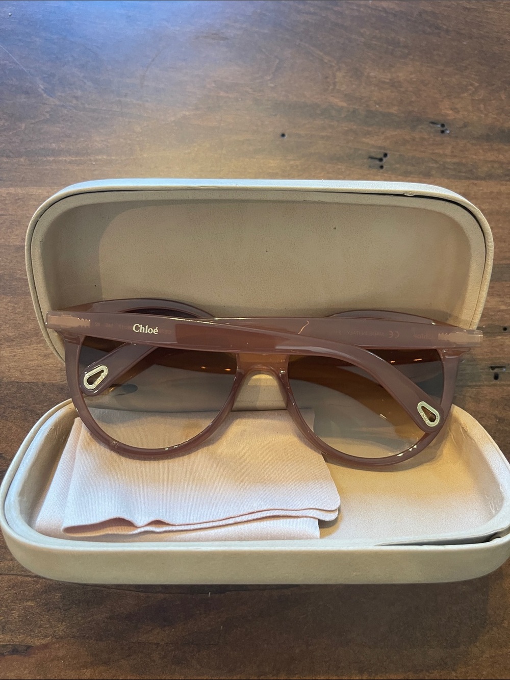 Chloé Pink Brown Gradient Sunglasses